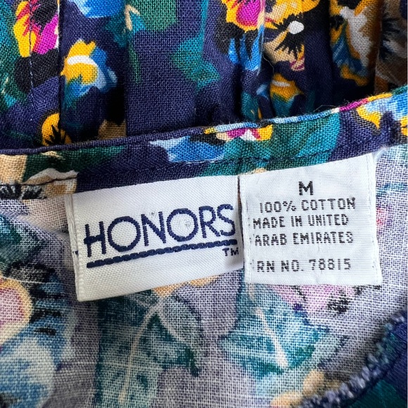 VTG Honors Target Floral Romper Dress Cotton 90s Midi - Picture 7 of 10